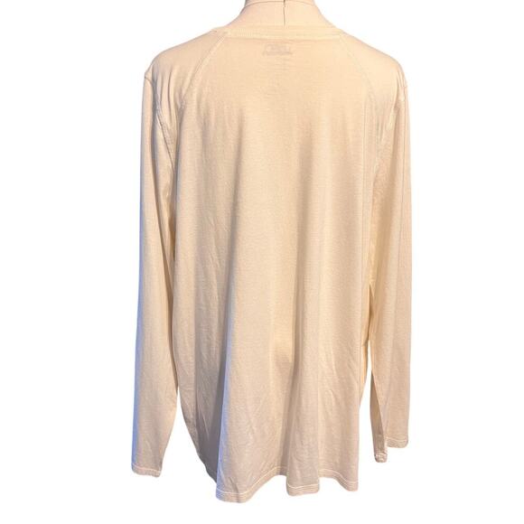 Logo Principles "The Tee".  Off White, Long Sleeve, Crew Neck. Cotton/Modal XL - Picture 2 of 6